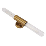Gold Wall Sconce Light Fixture with 2 Glass Lampshade LED Bathroom Vanity Light Wall Mount Lamp for Bathroom Bedroom 85‑265V