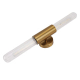 Gold Wall Sconce Light Fixture with 2 Glass Lampshade LED Bathroom Vanity Light Wall Mount Lamp for Bathroom Bedroom 85‑265V