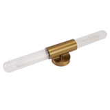 Gold Wall Sconce Light Fixture with 2 Glass Lampshade LED Bathroom Vanity Light Wall Mount Lamp for Bathroom Bedroom 85‑265V