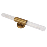 Gold Wall Sconce Light Fixture with 2 Glass Lampshade LED Bathroom Vanity Light Wall Mount Lamp for Bathroom Bedroom 85‑265V
