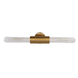 Gold Wall Sconce Light Fixture with 2 Glass Lampshade LED Bathroom Vanity Light Wall Mount Lamp for Bathroom Bedroom 85‑265V