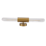 Gold Wall Sconce Light Fixture with 2 Glass Lampshade LED Bathroom Vanity Light Wall Mount Lamp for Bathroom Bedroom 85‑265V