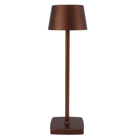 LED Cordless Table Lamp Touch Switch Dimmable Table Lamp Indoor Nightstand Table Lamp with Charging Base Brown