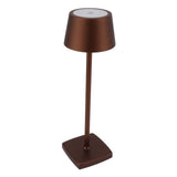 LED Cordless Table Lamp Touch Switch Dimmable Table Lamp Indoor Nightstand Table Lamp with Charging Base Brown