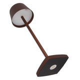 LED Cordless Table Lamp Touch Switch Dimmable Table Lamp Indoor Nightstand Table Lamp with Charging Base Brown