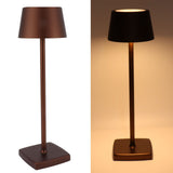 LED Cordless Table Lamp Touch Switch Dimmable Table Lamp Indoor Nightstand Table Lamp with Charging Base Brown