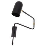 Swing Arm Wall Sconce Iron E27 E26 Adjustable Angle Modern Bedside Hardwired Reading Sconce for Bedroom Living Room Office 85 to 265V Black In Australia - Darrahopens