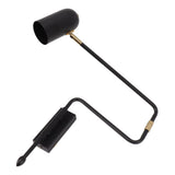 Swing Arm Wall Sconce Iron E27 E26 Adjustable Angle Modern Bedside Hardwired Reading Sconce for Bedroom Living Room Office 85 to 265V Black