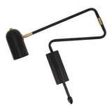 Swing Arm Wall Sconce Iron E27 E26 Adjustable Angle Modern Bedside Hardwired Reading Sconce for Bedroom Living Room Office 85 to 265V Black