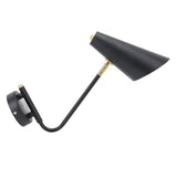 Industrial Wall Sconces Adjustable Rocker Arm Metal Black Vintage Industrial Wall Mounted Lighting Reading Light Fixture 85‑265V