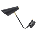 Industrial Wall Sconces Adjustable Rocker Arm Metal Black Vintage Industrial Wall Mounted Lighting Reading Light Fixture 85‑265V