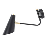 Industrial Wall Sconces Adjustable Rocker Arm Metal Black Vintage Industrial Wall Mounted Lighting Reading Light Fixture 85‑265V