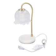 Candle Warmer Lamp Glass Marble Dimmable Electric Fragrance Candle Melter with 2 Bulbs for Christmas House Warming Gifts Home Bedroom Decor CN Plug 220V In Australia - Darrahopens