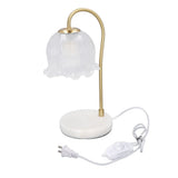 Candle Warmer Lamp Glass Marble Dimmable Electric Fragrance Candle Melter with 2 Bulbs for Christmas House Warming Gifts Home Bedroom Decor CN Plug 220V In Australia - Darrahopens