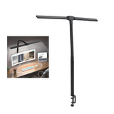 24W Double Head Gooseneck Desk Lamp Eye Protection Detachable Black LED Desk Lights for Work Reading