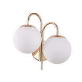 Double Sconce Simple Modern Dual Headed Glass Metal Energy Saving Armed Wall Sconce for Bedroom Office CN Plug 111‑240V In Australia - Darrahopens