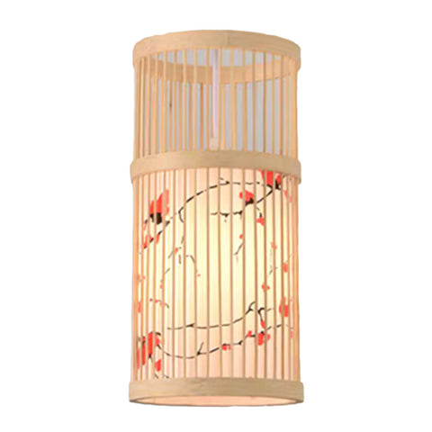 LED Pendant Light Chinese Style Wood Weaving Zen Hanging Ceiling Light Fixture with Faux Sheepskin Lampshade for Home Hotel Tea Room 111V to 240V In Australia - Darrahopens