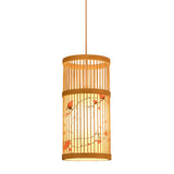 LED Pendant Light Chinese Style Wood Weaving Zen Hanging Ceiling Light Fixture with Faux Sheepskin Lampshade for Home Hotel Tea Room 111V to 240V In Australia - Darrahopens