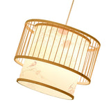 Birdcage Pendant Light Birdcage Bamboo Woven Hanging Lamp Handwoven Pendant LED Lights for Restaurant Hot Pot Shop 111V~240V In Australia - Darrahopens
