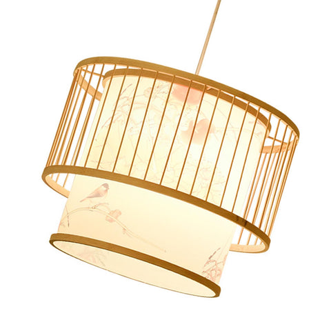 Birdcage Pendant Light Birdcage Bamboo Woven Hanging Lamp Handwoven Pendant LED Lights for Restaurant Hot Pot Shop 111V~240V In Australia - Darrahopens