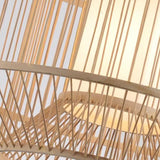 Birdcage Pendant Light Birdcage Bamboo Woven Hanging Lamp Handwoven Pendant LED Lights for Restaurant Hot Pot Shop 111V~240V