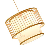Birdcage Pendant Light Birdcage Bamboo Woven Hanging Lamp Handwoven Pendant LED Lights for Restaurant Hot Pot Shop 111V~240V