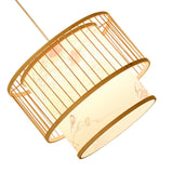 Birdcage Pendant Light Birdcage Bamboo Woven Hanging Lamp Handwoven Pendant LED Lights for Restaurant Hot Pot Shop 111V~240V