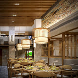 Birdcage Pendant Light Birdcage Bamboo Woven Hanging Lamp Handwoven Pendant LED Lights for Restaurant Hot Pot Shop 111V~240V