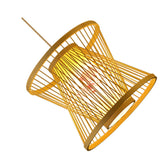 Hanging Lantern Lamp Pendant Light Fixture Bamboo Woven Chinese Japanese E27 Spotlight Decorative Lamp 111‑240V for Restaurant