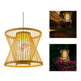Hanging Lantern Lamp Pendant Light Fixture Bamboo Woven Chinese Japanese E27 Spotlight Decorative Lamp 111‑240V for Restaurant In Australia - Darrahopens