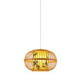 Traditional Woven Pendant Light 111V~240V Hand Woven Bamboo Pendant Light for Home Teahouses