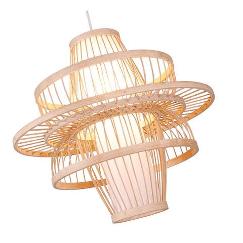 Pendant Light LED Hanging Lamp Home Decoration with Bamboo Lampshade 111‑240V for Ceiling Office In Australia - Darrahopens