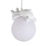 Rabbit Pendant Light Retro White Resin Chandelier Cute Animal Shape Ceiling Hanging Lamp for Kitchen Bedroom Bedside In Australia - Darrahopens