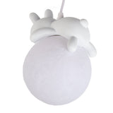 Rabbit Pendant Light Retro White Resin Chandelier Cute Animal Shape Ceiling Hanging Lamp for Kitchen Bedroom Bedside In Australia - Darrahopens
