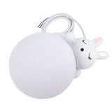 Rabbit Pendant Light Retro White Resin Chandelier Cute Animal Shape Ceiling Hanging Lamp for Kitchen Bedroom Bedside