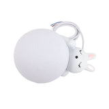 Rabbit Pendant Light Retro White Resin Chandelier Cute Animal Shape Ceiling Hanging Lamp for Kitchen Bedroom Bedside