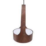 LED Chandelier Pendant Lamp Wood Grain Imitation Iorn Warm Lighting Wired Ceiling Hanging Light Fixture 100‑240V for Kitchen