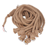 Hemp Rope Pendant Light 8 Heads E27 E26 Lampholder 6.5ft Retro Hanging Light Kit for Bar Restaurant Home 100‑240V In Australia - Darrahopens