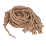 Hemp Rope Pendant Light 8 Heads E27 E26 Lampholder 6.5ft Retro Hanging Light Kit for Bar Restaurant Home 100‑240V In Australia - Darrahopens