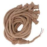 Hemp Rope Pendant Light 8 Heads E27 E26 Lampholder 6.5ft Retro Hanging Light Kit for Bar Restaurant Home 100‑240V