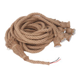 Hemp Rope Pendant Light 8 Heads E27 E26 Lampholder 6.5ft Retro Hanging Light Kit for Bar Restaurant Home 100‑240V