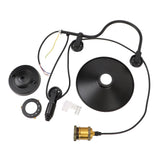 Retractable Wall Lamp Adjustable Lifting Pulley Wall Mounted Sconce Industrial Retro Farmhouse Style for Bedroom Bar 100‑240V