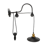 Retractable Wall Lamp Adjustable Lifting Pulley Wall Mounted Sconce Industrial Retro Farmhouse Style for Bedroom Bar 100‑240V