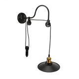 Retractable Wall Lamp Adjustable Lifting Pulley Wall Mounted Sconce Industrial Retro Farmhouse Style for Bedroom Bar 100‑240V