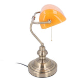 Bankers Desk Lamp Traditional Rustic Glass and Iron Desk Lamp with Pull Chain Switch In Australia - Darrahopens