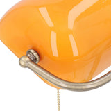 Bankers Desk Lamp Traditional Rustic Glass and Iron Desk Lamp with Pull Chain Switch In Australia - Darrahopens