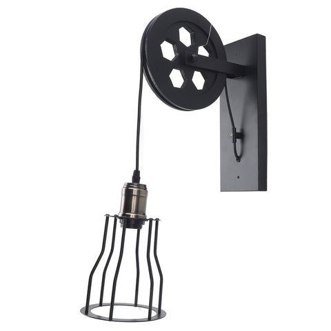Pulley Wall Lantern Industrial Antique Wall Lamp Indoor Lighting Farmhouse Wall Lamps for Bathroom Kitchen Living Room In Australia - Darrahopens