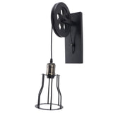 Pulley Wall Lantern Industrial Antique Wall Lamp Indoor Lighting Farmhouse Wall Lamps for Bathroom Kitchen Living Room