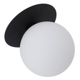 White Glass Globe Ceiling Light 18cm Diameter G9 Base Globe Shape Ceiling Lamp for Hallway Entrance 85‑265V