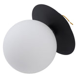 White Glass Globe Ceiling Light 18cm Diameter G9 Base Globe Shape Ceiling Lamp for Hallway Entrance 85‑265V